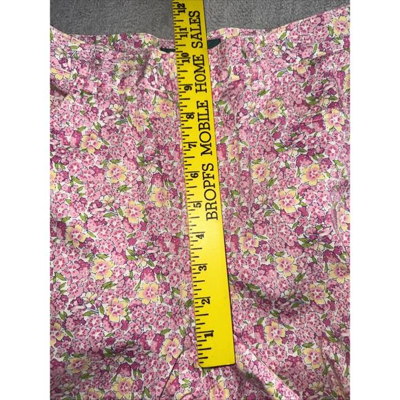 Ralph Lauren Pink Floral High Waisted Stretch Straight‎ Leg Pants Sz. 6 - Picture 5 of 13